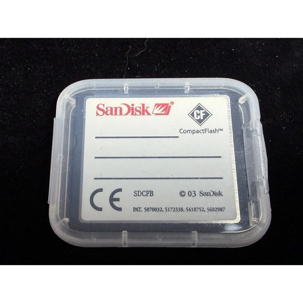 SanDisk 512MB CompactFlash CF Memory Card SDCFB with Protective Case Vintage